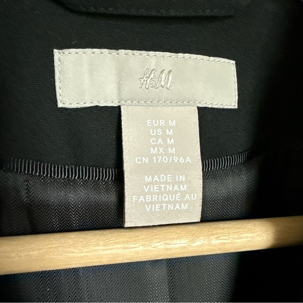 H&M Women’s Black Single Button Blazer Size M - Picture 4 of 8